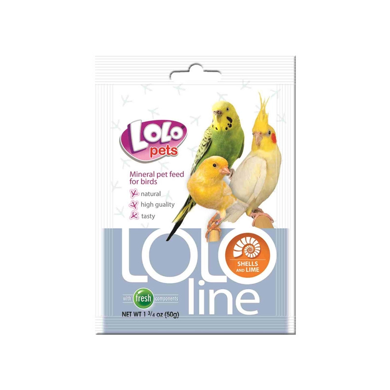 Lolo Pets вітаміни для птахів 50 г - мушлі з крейдою (5904479720436) 