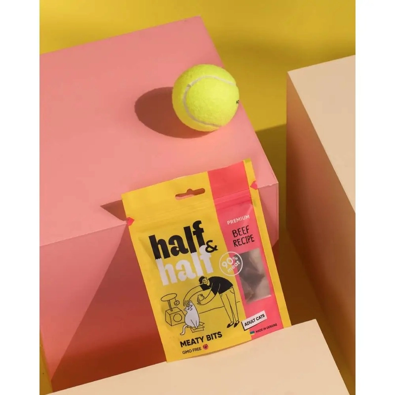 Half&Half лакомство для кошек 50 г - с говядиной (4823082431861)  - фото 3