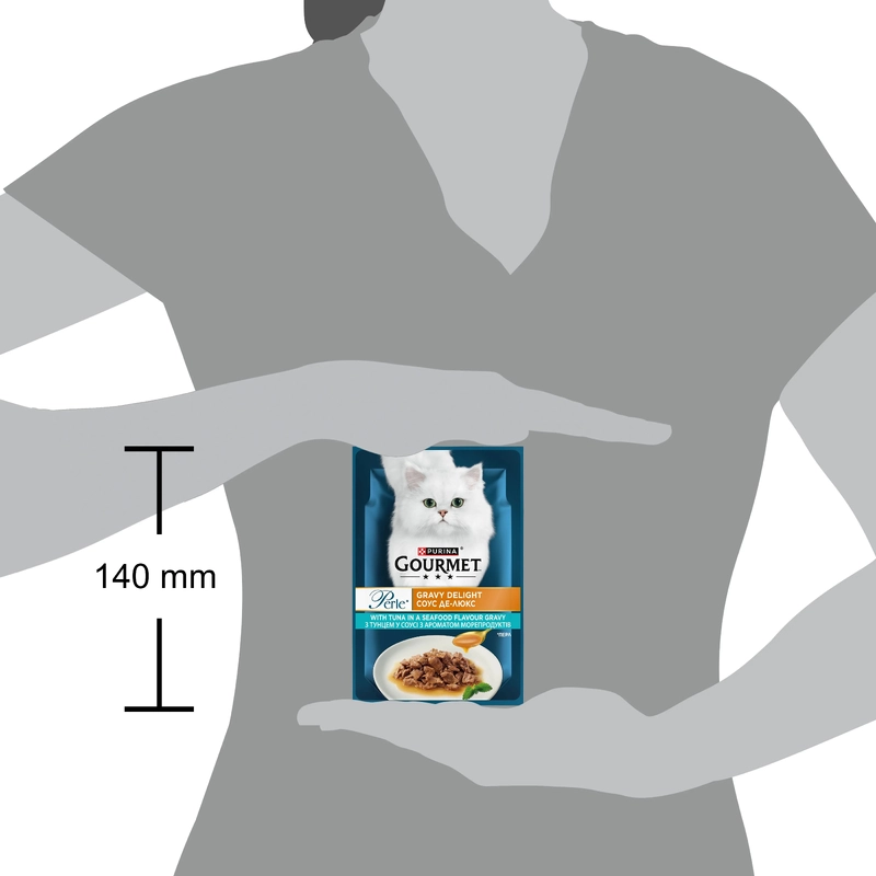Gourmet Perle Trionfo di salsa ВОЛОГИЙ КОРМ Преміум коти (з тунцем) 85 г  - фото 1