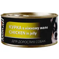 AnimAll ADULT Chiken in Jelly вологий корм для собак 85 г - з куркою в ніжному желе (4820224501390) 
