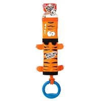Игрушка для собак GiGwi Bite me hard Тигр на веревке с ручкой и пищалкой 55 см (4823089352947) 