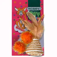 TATRAPET Caty Funny Конус з 2-ма м'ячами та пір'ям іграшка для котів 3.5-5 см (8585027970847) 
