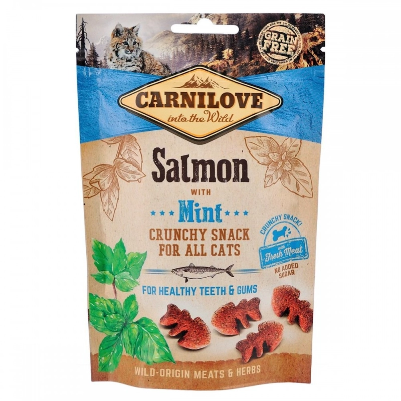 Carnilove Crunchy Snack лакомство для кошек 50 г - с лососем и мятой (8595602527175) 