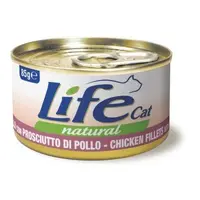 Lifecat влажный корм для кошек 85 г - с курицей и ветчиной (8034105422728) 