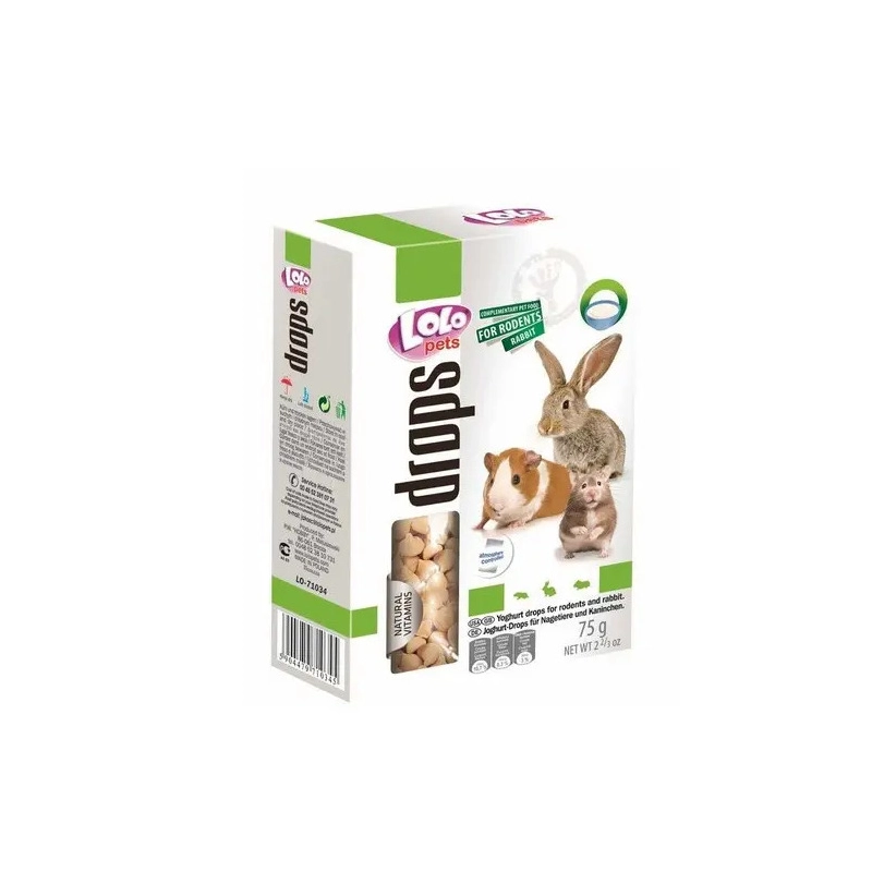 Ласощі для гризунів Lolopets Йогурт 75 г (5904479010346) 