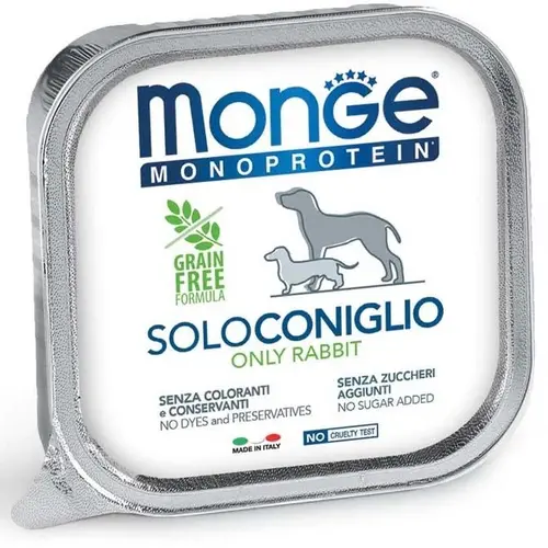 Monge Dog Wet Solo 100% влажный корм для собак 150 г - с кроликом (8009470014205)