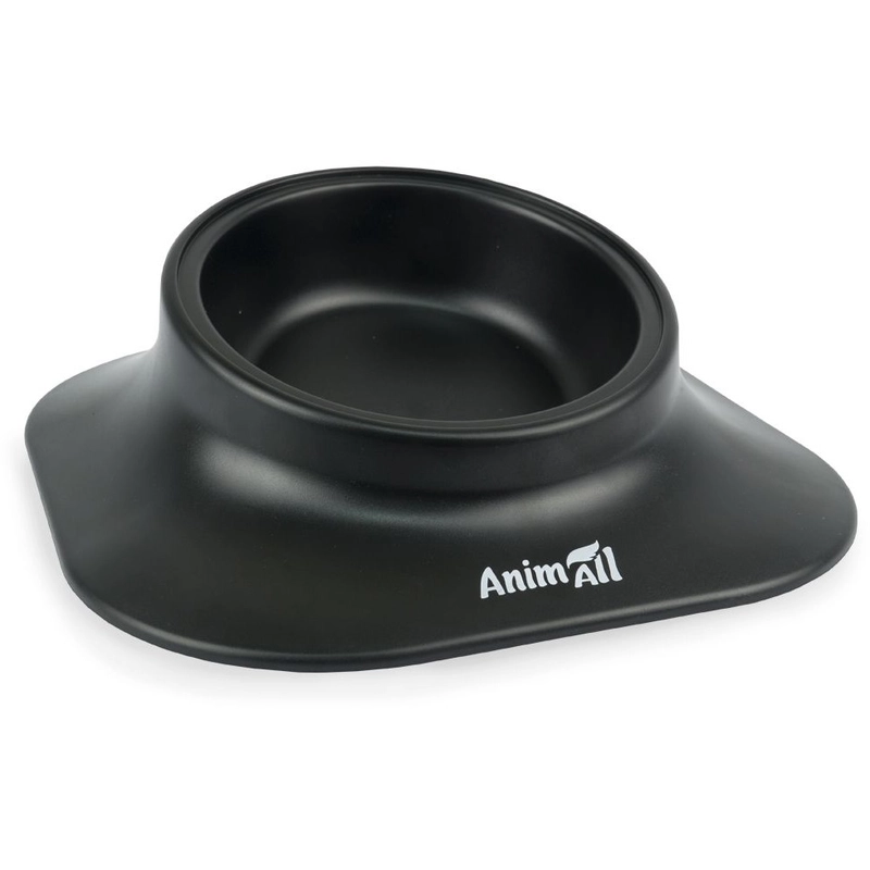 AnimAll миска для собак 420 мл - на підставці, металева, чорна (2000981277567) 