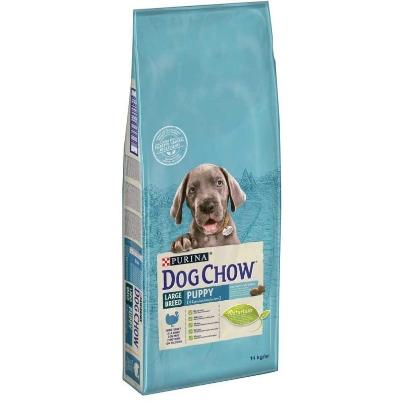 Dog Chow Sensetive сухой корм для щенков крупных пород 14 кг - с индейкой (7613034487919) 