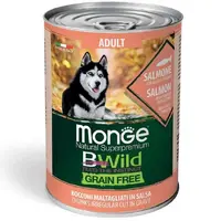 Monge Dog Bwild Grain Free ADULT Salmon ВОЛОГИЙ КОРМ Супер-преміум собаки (з лососем, гарбузом та цукіні) 400 г 