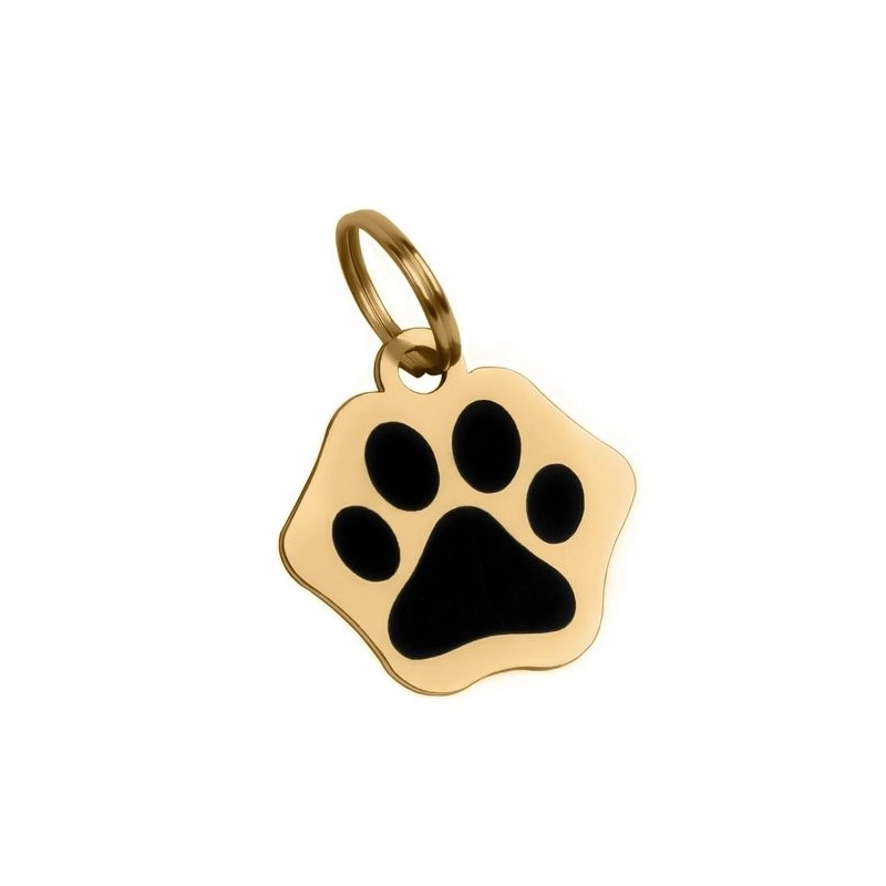 BronzeDog адресник для котів S - Лапка Тип 3 з позолоти (2007033010516) 