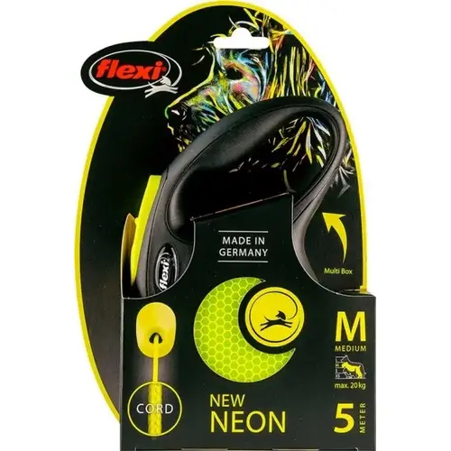 Flexi New Neon повідець-рулетка для собак - до 20 кг