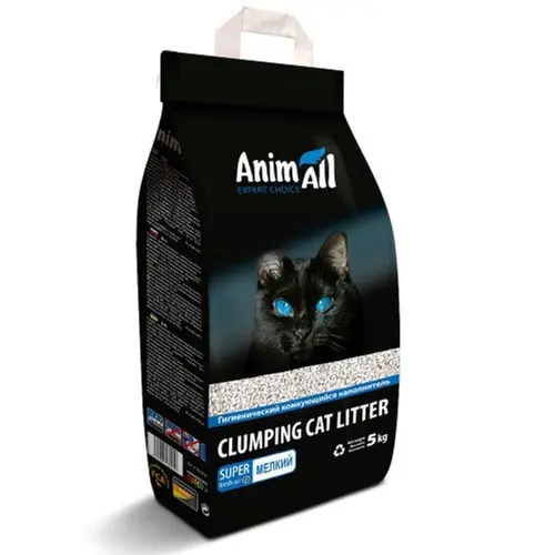 AnimAll наповнювач для котячого туалету 5 кг - бентонітовий, Маленька Фракція (4820224500812)