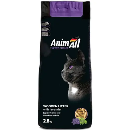 AnimAll наповнювач для котячого туалету 2.8 кг - деревний, з ароматом лаванди (4820224500188)