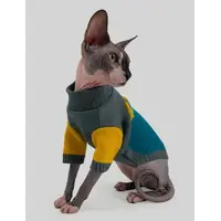 Dogs Bomba CAT светр для котів 4 - в'язаний, зелено-сірий (2000000054155)  - фото 1