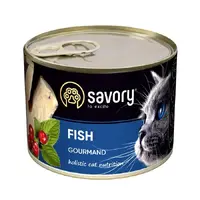 Savory Gourmand Fish вологий корм для котів 200 г - з рибою (4820232630648) 