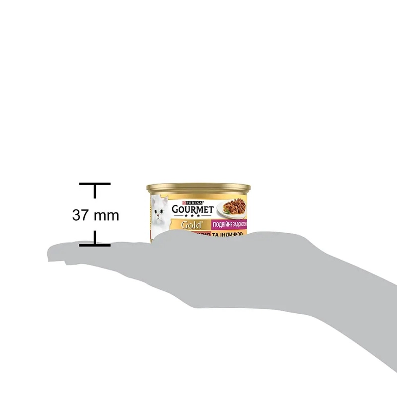 Gourmet Gold ВОЛОГИЙ КОРМ Преміум коти (з качкою та індичкою) 85 г  - фото 3