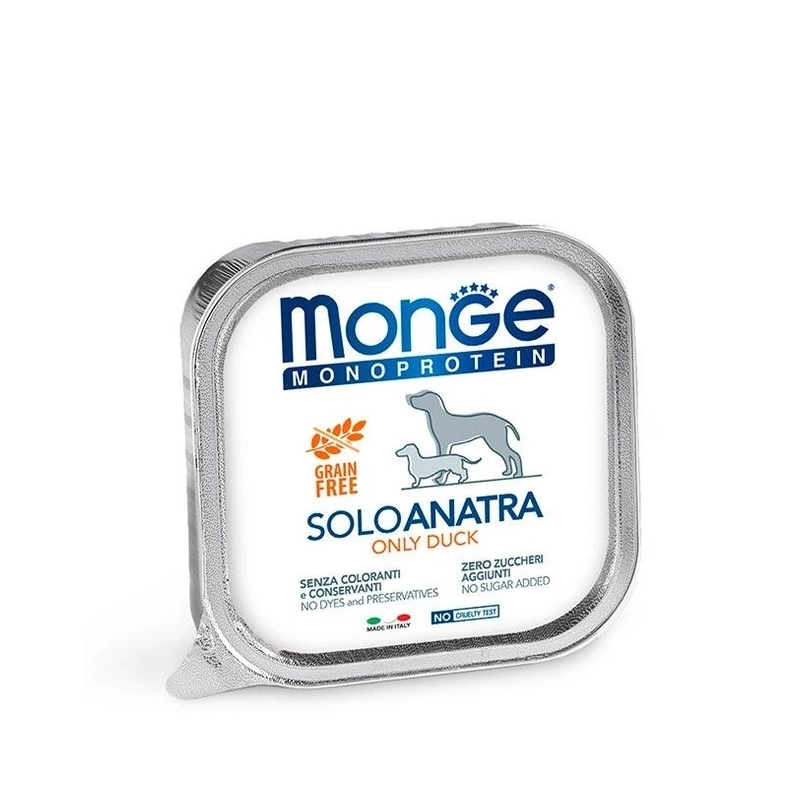 Monge Soloanatra Grain Free Only Duck ВОЛОГИЙ КОРМ Супер-преміум собаки (з качкою) 150 г 