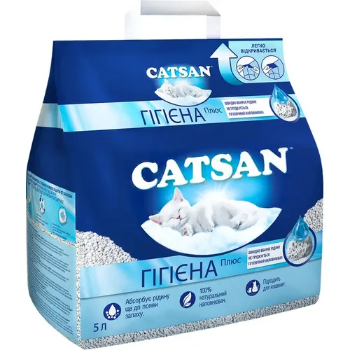 Catsan наповнювач для котячого туалету 5 л - мінеральний, без аромату (4008429008535)