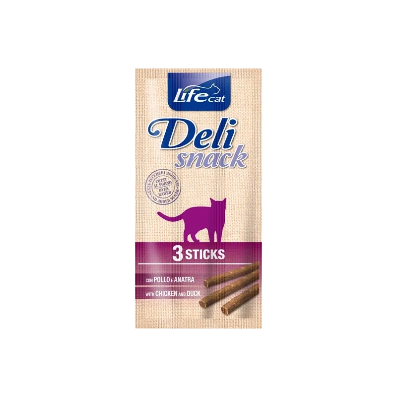 Lifecat Snack лакомство для кошек 15 г - с курицей и уткой (8034105422193) 