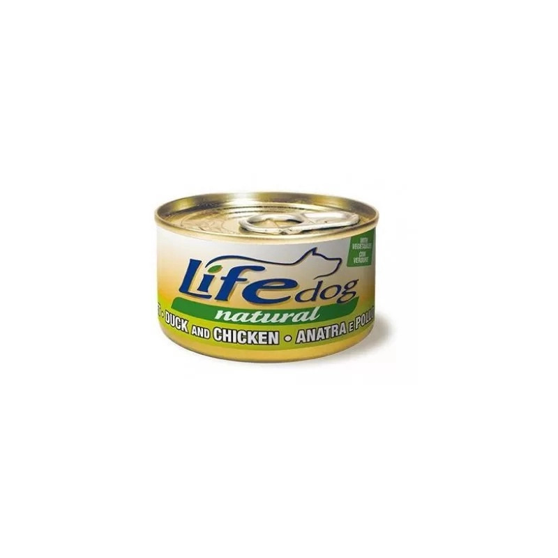 LifeDog Natural Duck with Chicken & Vegetables ВОЛОГИЙ КОРМ Супер-преміум собаки (з качкою, курячим філе та овочами) 90 г 