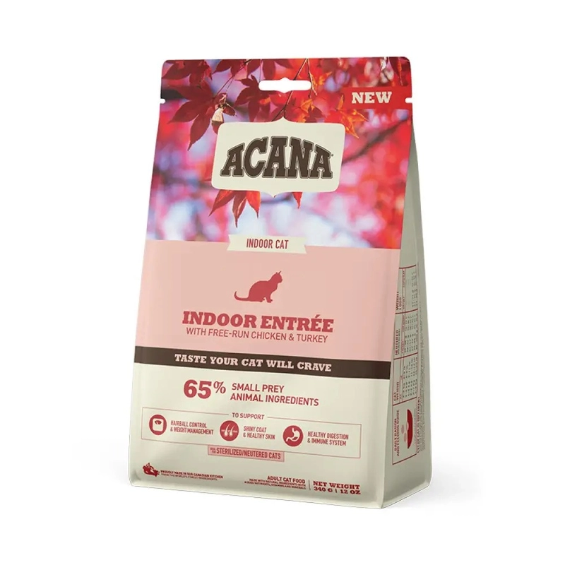 Acana Indoor Entree сухой корм для кошек 340 г - с курицей и сельдью (64992714482) 