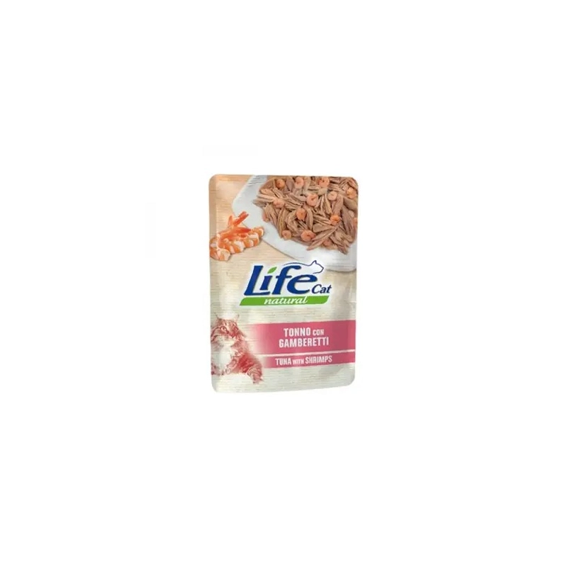 Lifecat влажный корм для кошек 70 г - с тунцом и креветками (8034105423756) 