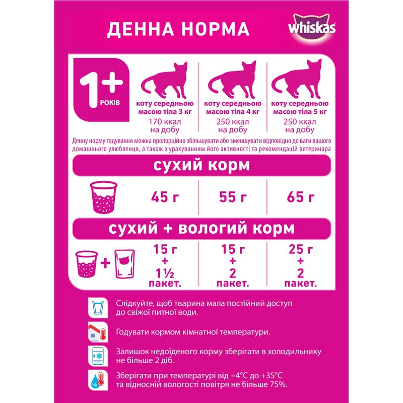 Whiskas сухой корм для кошек 300 г - с ягненком (5900951014086)  - фото 3