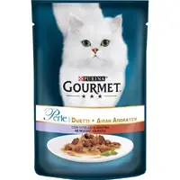 Gourmet Perle Duetti ВОЛОГИЙ КОРМ Преміум коти (з телятиною та качкою) 85 г 