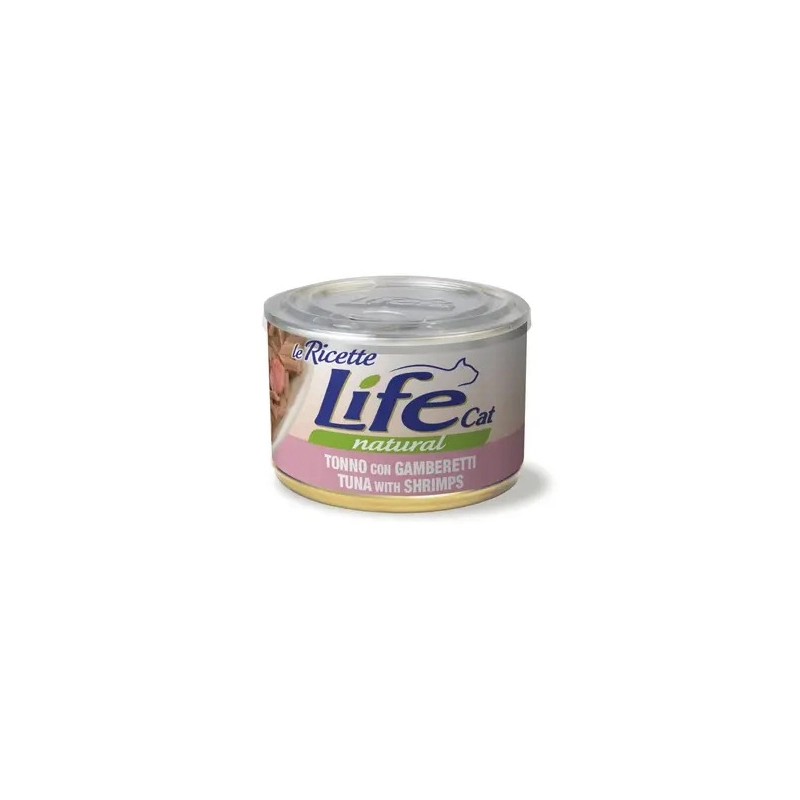 Lifecat Natural ВОЛОГИЙ КОРМ Супер-преміум коти (з тунцем та креветками) 85 г 