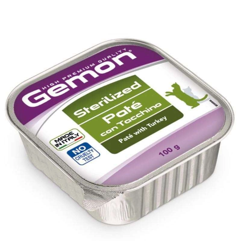 Gemon Sterilized Pate ВОЛОГИЙ КОРМ Економ коти (паштет з індичкою) 100 г 