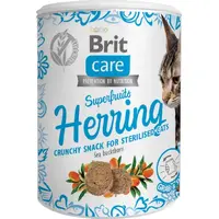 Brit Care Sterilized Superfruits Herring Crunchy Snack ЛАСОЩІ Супер-преміум коти (з оселедцем) 100 г 