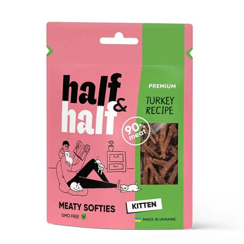 Half&Half лакомство для котят 50 г - с индейкой (4823082431830) 