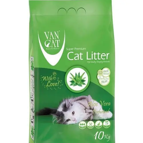Van Cat наповнювач для котячого туалету 10 кг - бентонітовий, з ароматом алое вера (8699245857856)