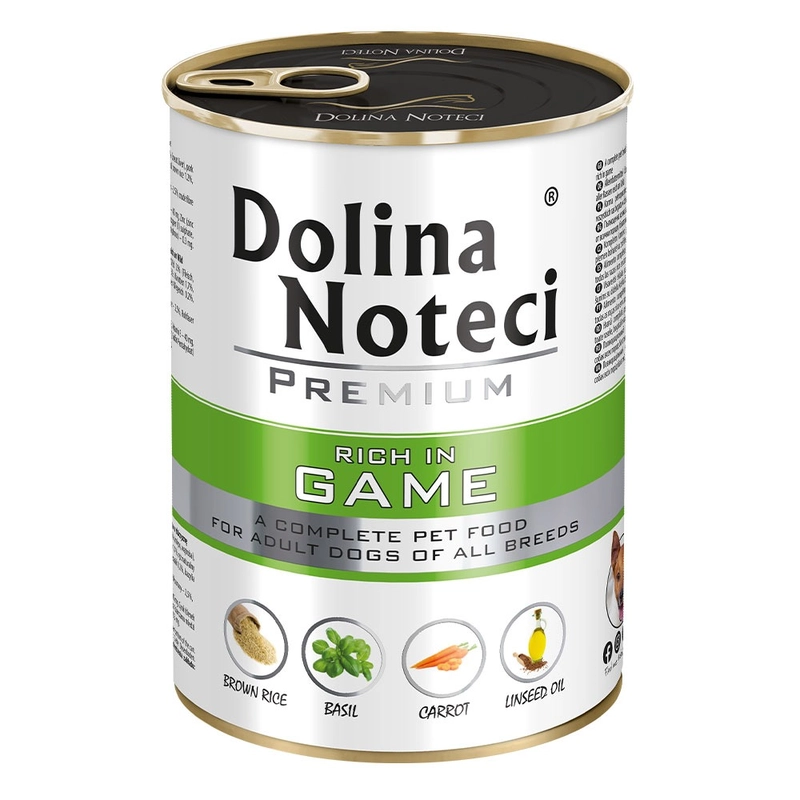Dolina Noteci Premium ADULT All Breeds rich in Game вологий корм для собак 400 г - з дичиною (5902921301288) 