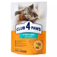 Club 4 Paws Premium Sterilised сухий корм для стерилізованих котів 900 г - з лососем 