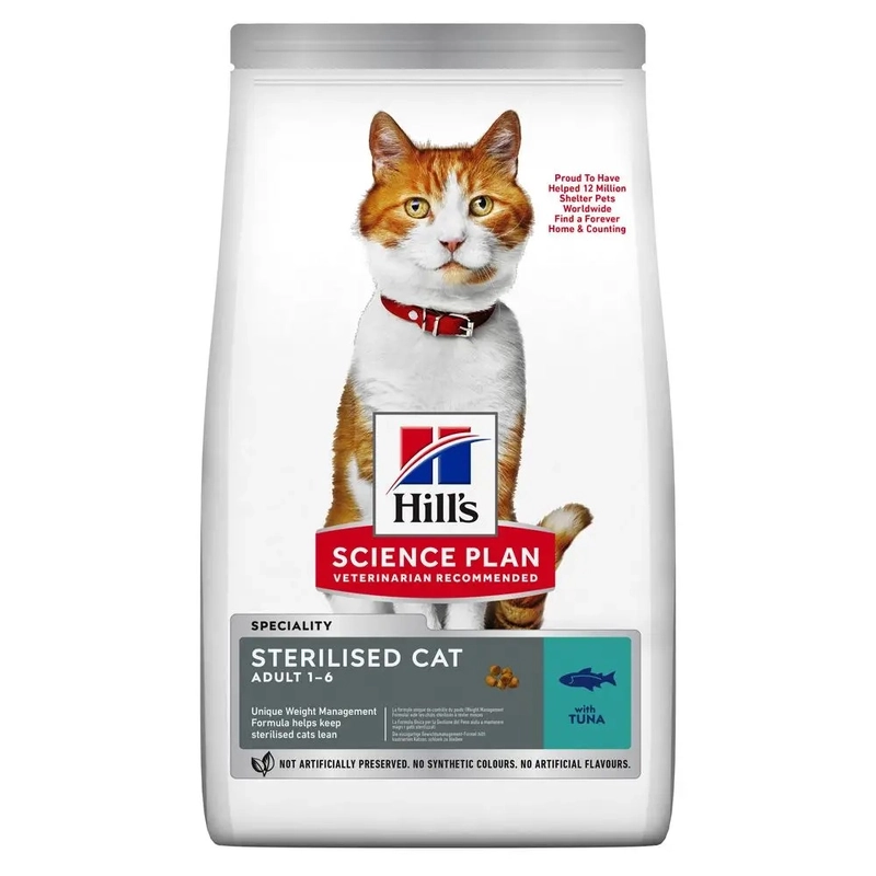Hill's SP Feline Adult сухой корм для стерилизованных кошек 300 г - с тунцом (052742933801) 