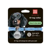 WAUDOG Smart ID шнурок для адресника S - світловідбивний, з паракорду, світиться у темряві, блакитний (4823089366944)  - фото 1