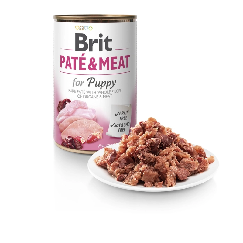 Brit Care PATE & MEAT Grain-Free Chiken and Turkey ADULT ВОЛОГИЙ КОРМ Супер-преміум собаки (з куркою та індичкою) 400 г  - фото 1