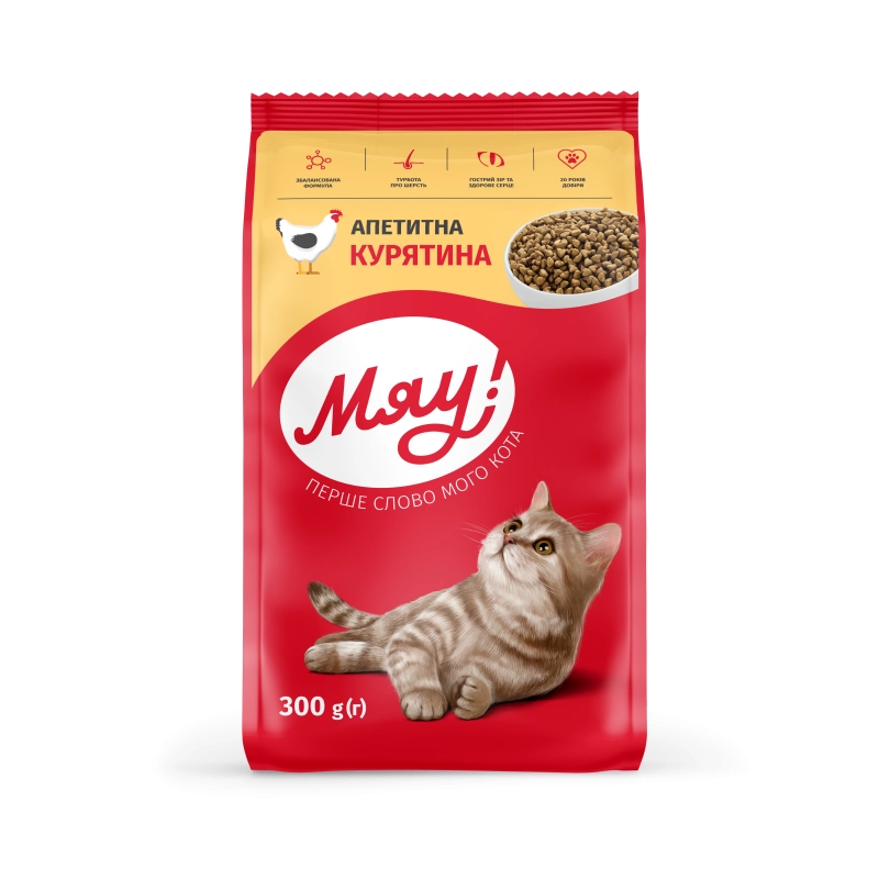 Мяу! сухой корм для кошек 300 г - с курицей (4820215364553)  - фото 2