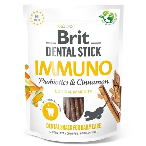 Brit Dental Stick Immuno ЛАСОЩІ Супер-преміум собаки (для міцного імунітету) 251г