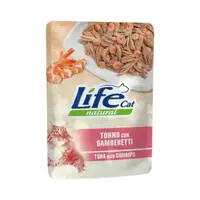 Lifecat влажный корм для кошек 70 г - с тунцом и креветками (8034105423756) 