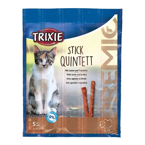Trixie Premio Quintett Sticks ЛАСОЩІ Premium коти (з ягням та індичкою) 5 г