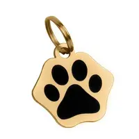 BronzeDog адресник для котів S - Лапка Тип 3 з позолоти (2007033010516) 
