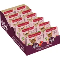 Delickcious Soup ЛАСОЩІ Premium коти (з куркою томатом та шпинатом) 80 г 