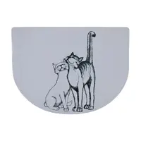 Trixie Pussy Cats килимок під миски для котів 40x30 см - пластиковий, білий (4011905245409) 