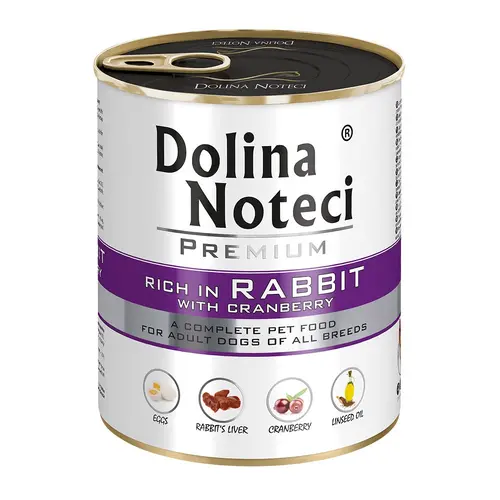 Dolina Noteci Premium ADULT All Breeds rich in Rabbit вологий корм для собак 800 г - з кроликом та журавлиною (5902921300052)