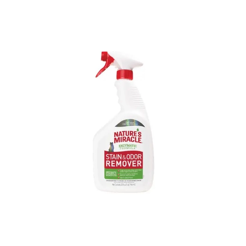 8in1 Nature’s Miracle Cat Stain&Odor Remover Spray засіб для усунення плям та запахів котів 946 мл (018065969743) 