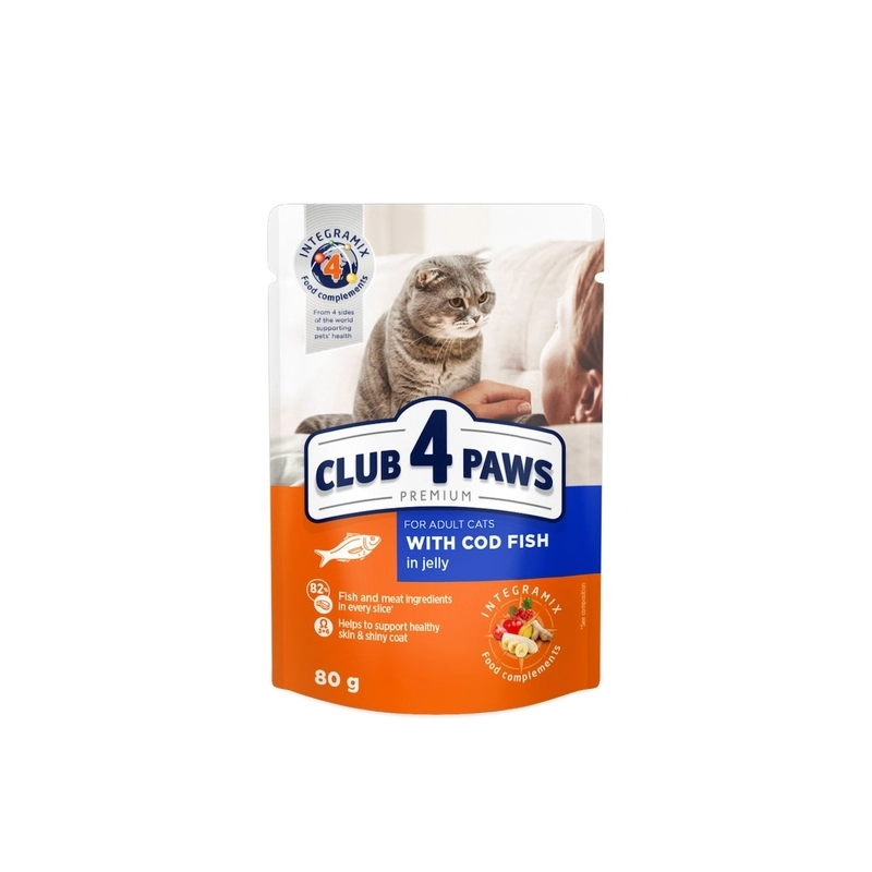 Club 4 Paws Premium Selection Chicken&Veal ВОЛОГИЙ КОРМ Premium коти (з куркою та телятиною) 80 г 