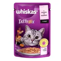 Whiskas TastyMix ВОЛОГИЙ КОРМ Преміум коти (з лососем та морквою) 85 г 