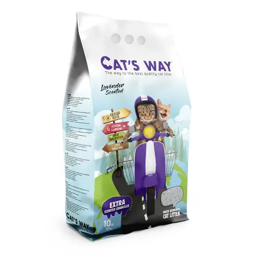 CAT'S WAY наповнювач для котячого туалету 5 л - бентонітовий, з ароматом лаванди (8682162004588)